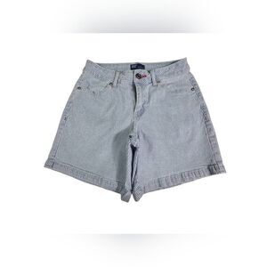 Project Indigo Blue White Striped Denim Mom Shorts Size 3